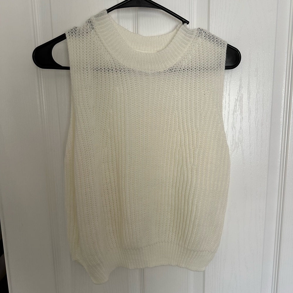 White sweater vest